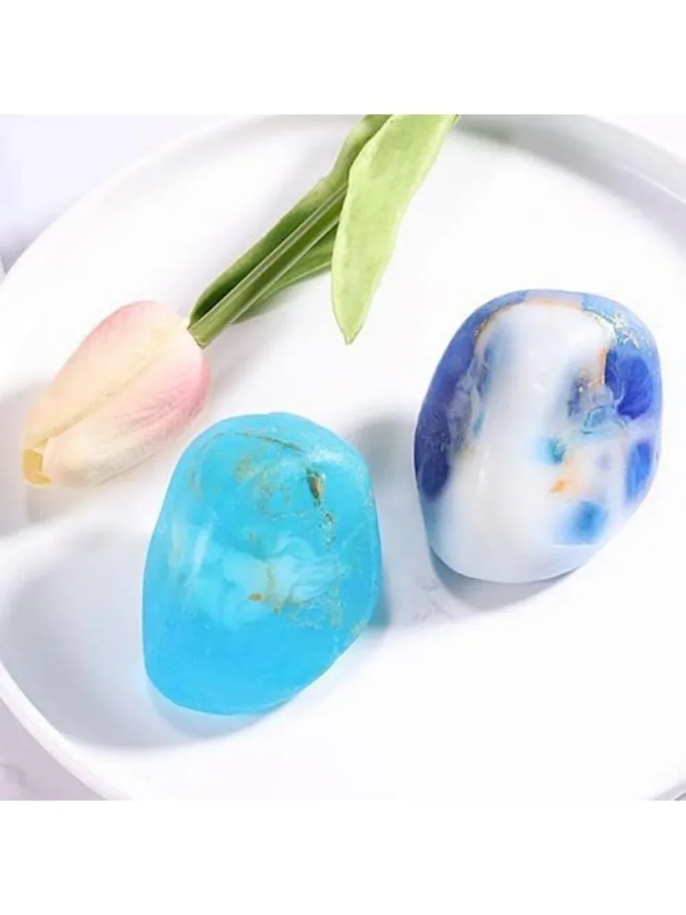 6pcs Gemstone Soap Bar Set - Moisturizing Hand, Face & Body Soaps for Gifts